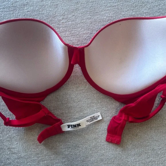 Victoria’s Secret PINK Push-Up Bras Bundle 36D | Wear Everywhere | Red & Brown - Picture 3 of 8